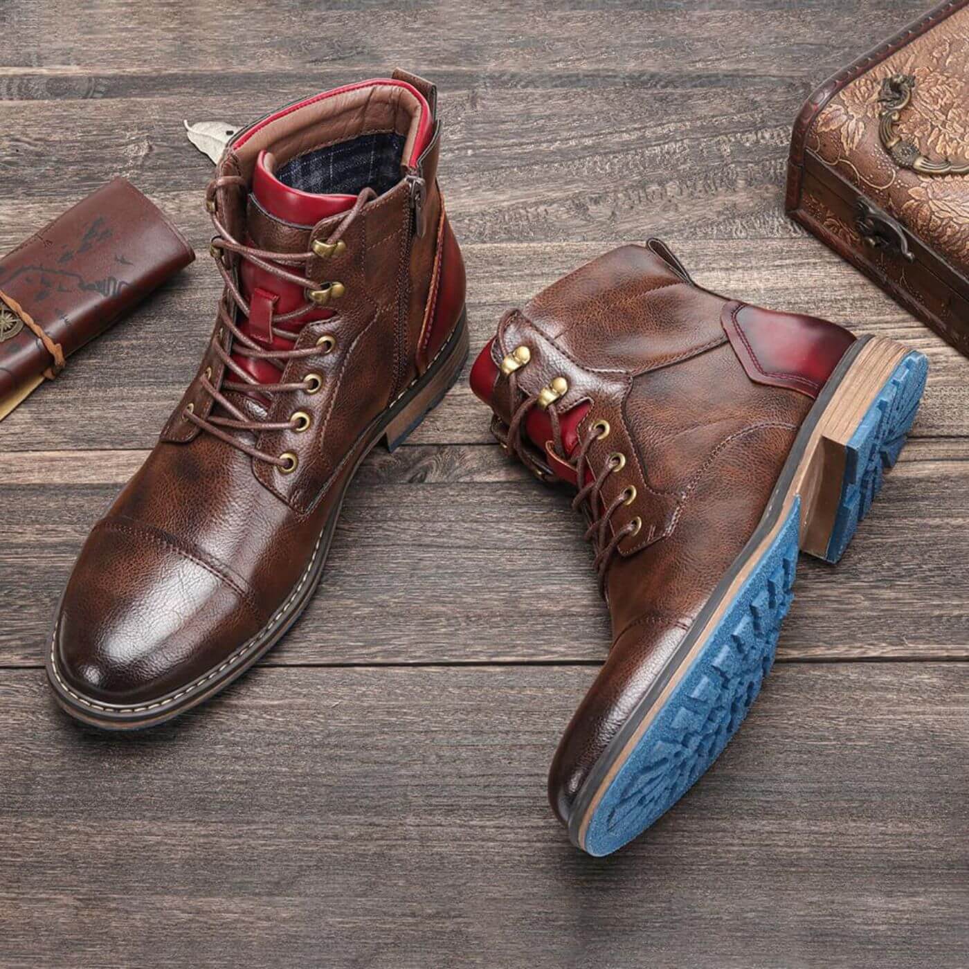 mens-ankle-boots-in-faux-material-with-cap-toe-and-side-zipper-3