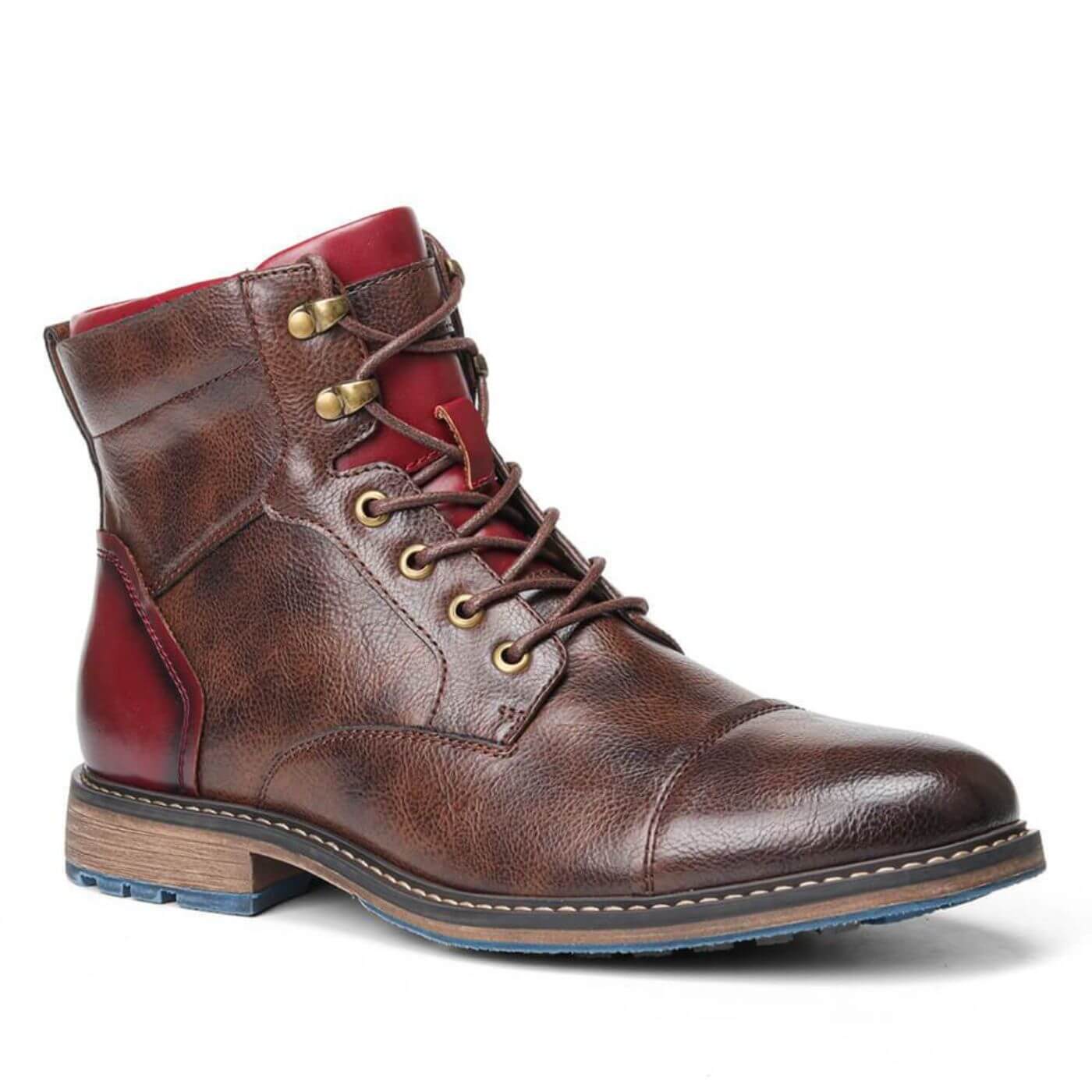 mens-ankle-boots-in-faux-material-with-cap-toe-and-side-zipper-4