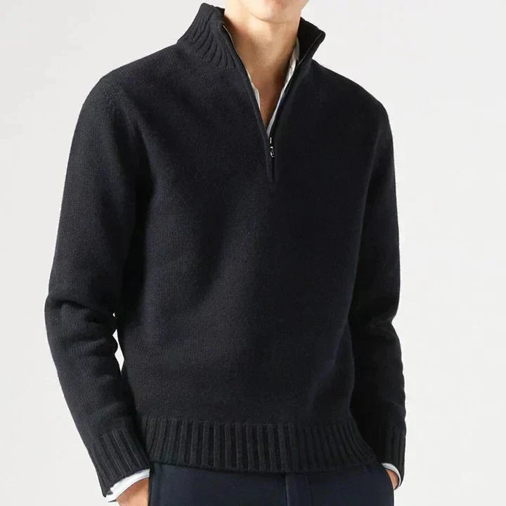mens-casual-knit-sweater-with-half-zip-and-stand-collar-2
