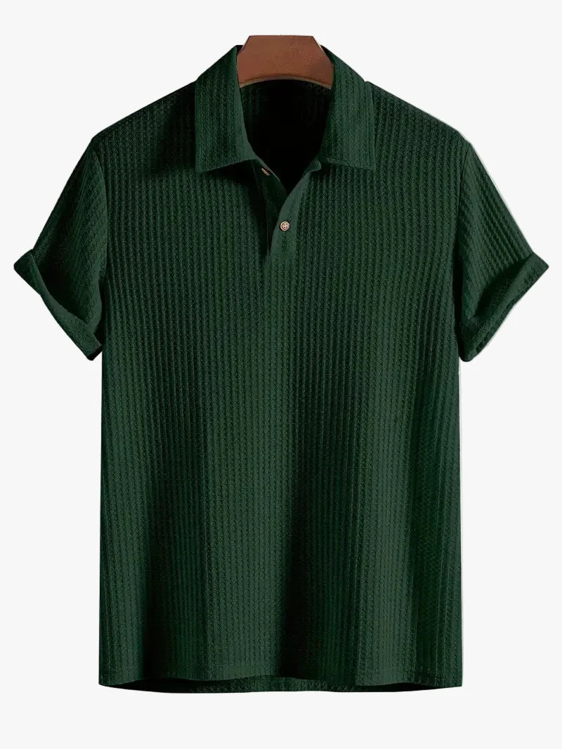 mens-casual-polyester-polo-shirt-with-knit-and-two-buttons-1