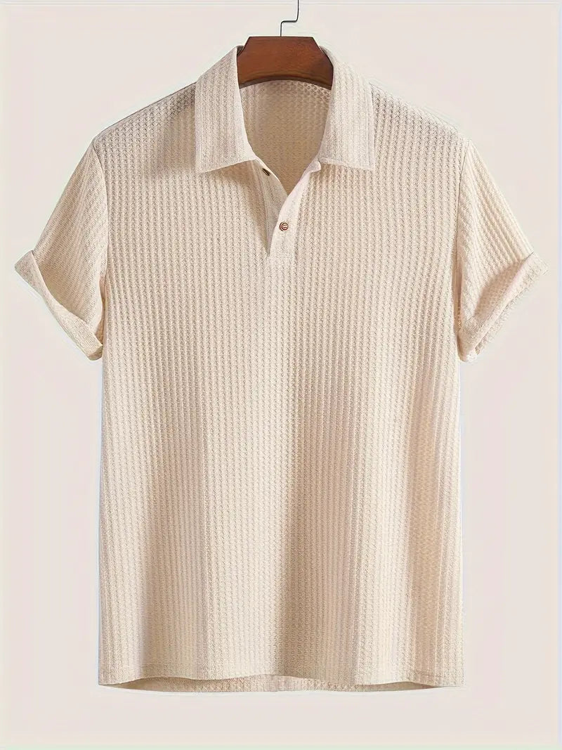 mens-casual-polyester-polo-shirt-with-knit-and-two-buttons-2