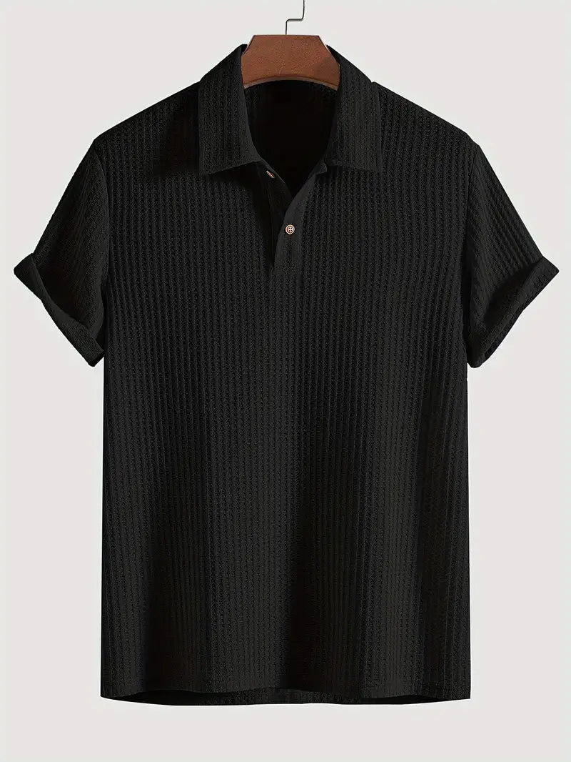 mens-casual-polyester-polo-shirt-with-knit-and-two-buttons-3