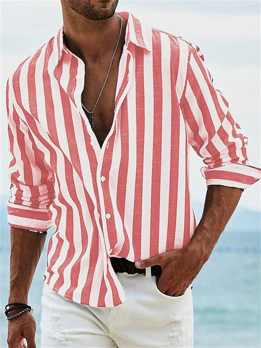 mens-casual-woven-shirt-with-vertical-stripes-and-button-cuffs-3