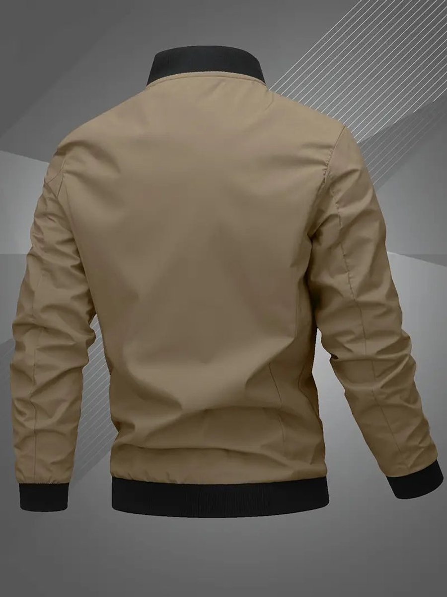 Zip-up bomber jacket for men