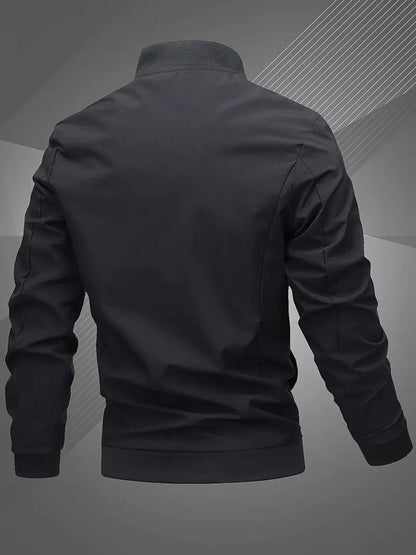 Zip-up bomber jacket for men