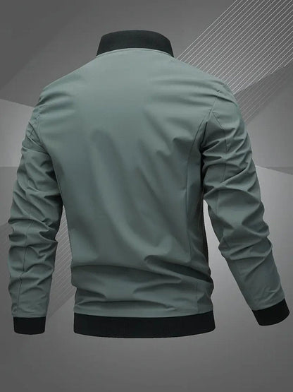 Zip-up bomber jacket for men