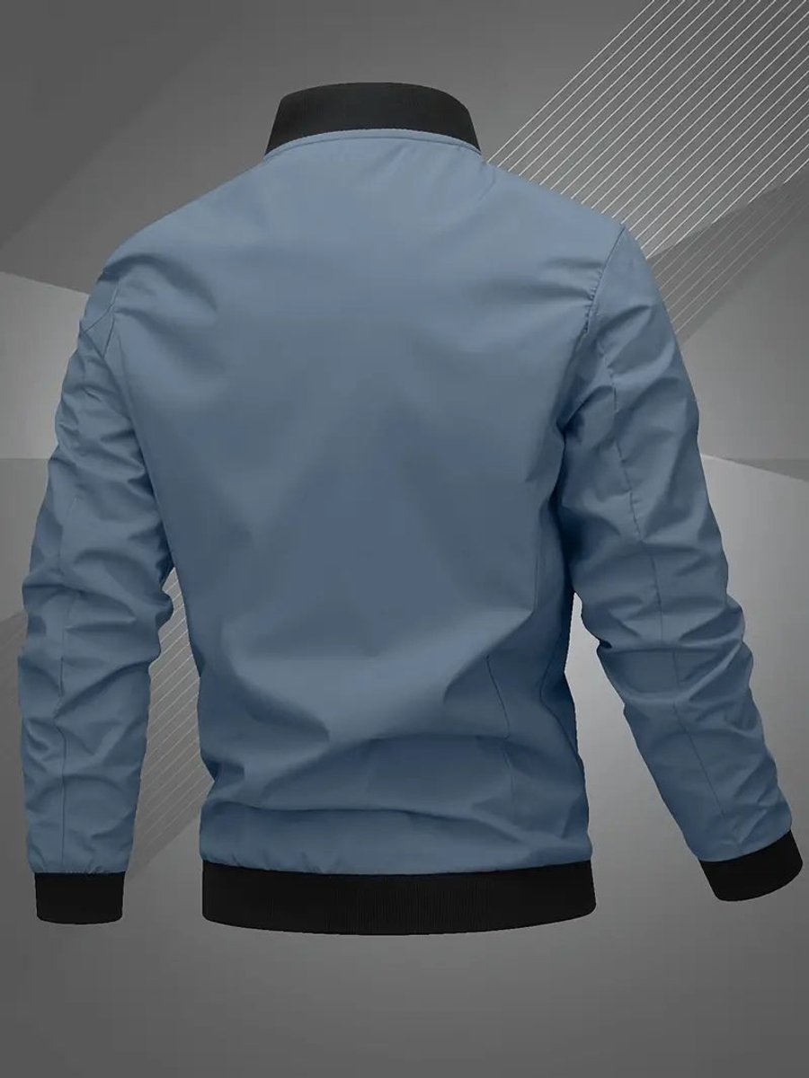 Zip-up bomber jacket for men