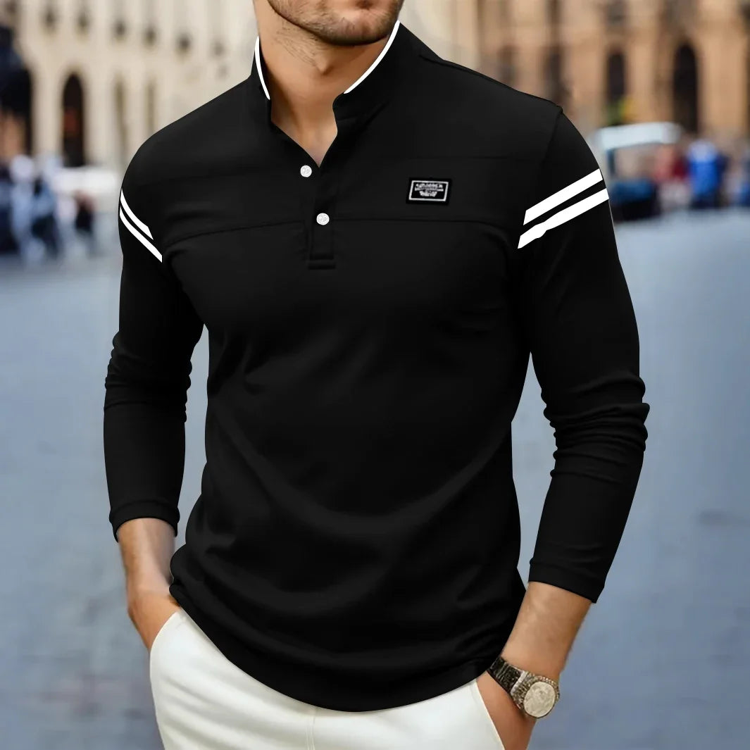 mens-knit-henley-t-shirt-with-button-placket-and-sleeve-stripes-3