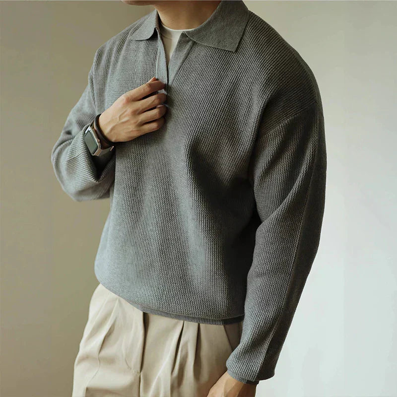 mens-knit-polyester-polo-shirt-with-open-placket-and-ribbed-cuffs-2