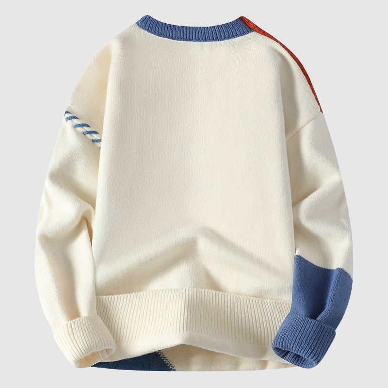 mens-knit-pullover-sweater-with-patchwork-panels-and-crew-neck-4