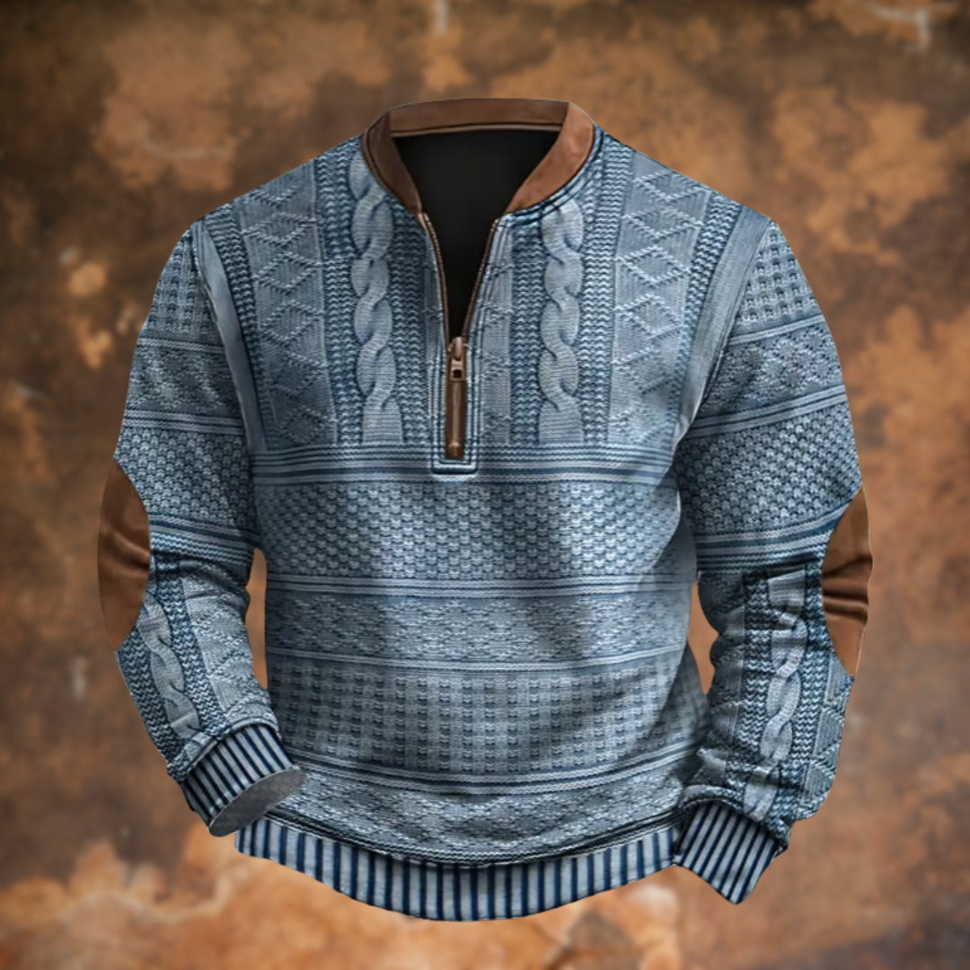 mens-knit-pullover-sweater-with-quarter-zip-and-elbow-patches-2