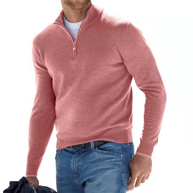 mens-knit-sweater-with-half-zip-mock-neck-and-rib-trim-7
