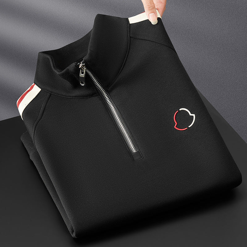 mens-knit-tracksuit-with-half-zip-collar-and-stripe-trim-7