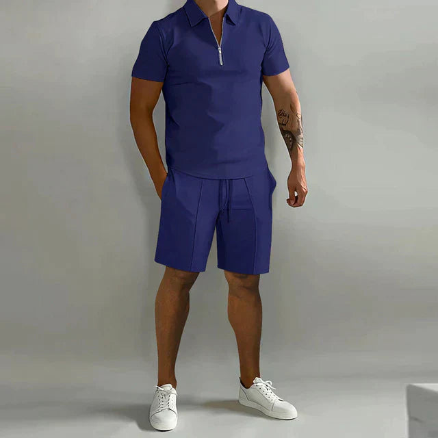 mens-knit-two-piece-set-with-zip-polo-and-drawstring-shorts-10