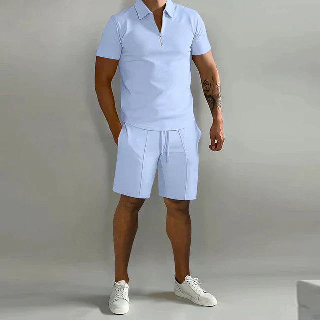 mens-knit-two-piece-set-with-zip-polo-and-drawstring-shorts-4
