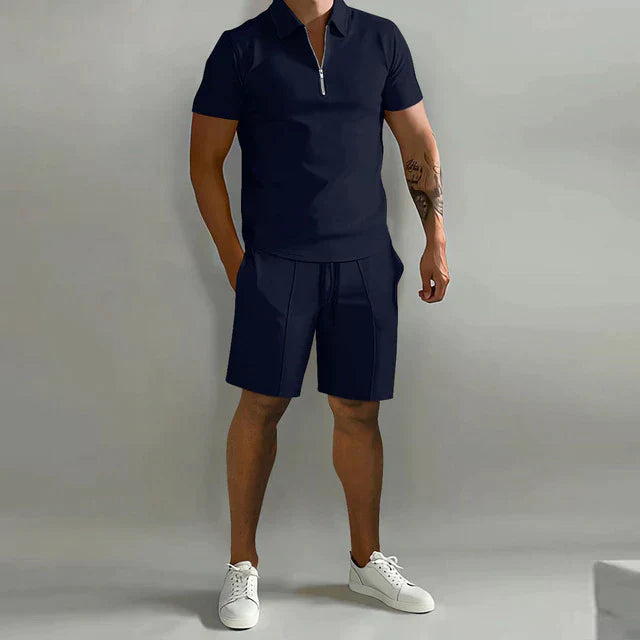 mens-knit-two-piece-set-with-zip-polo-and-drawstring-shorts-9