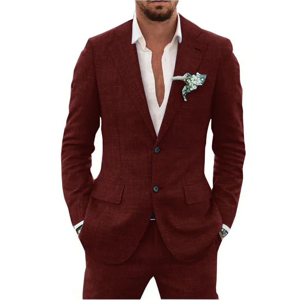 mens-linen-blend-suit-set-with-notch-lapels-and-two-button-blazer-3