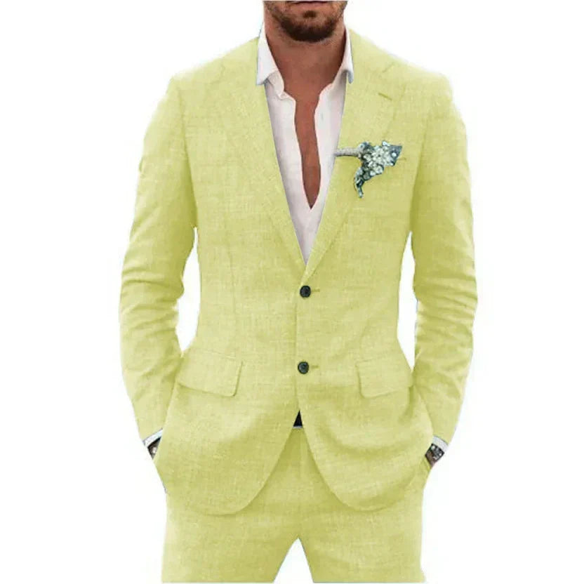 mens-linen-blend-suit-set-with-notch-lapels-and-two-button-blazer-8