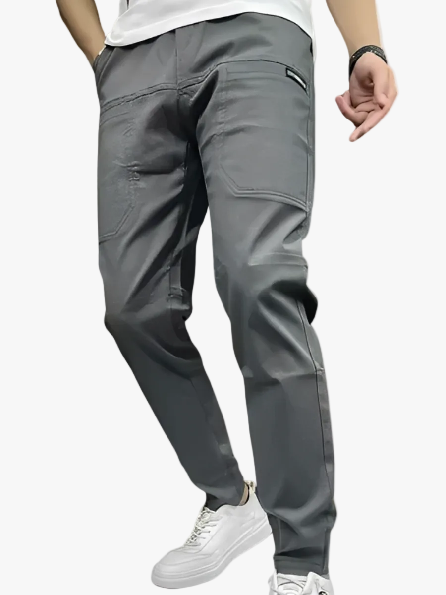 mens-polyester-blend-cargo-pants-with-zip-pocket-and-pull-on-waist-1