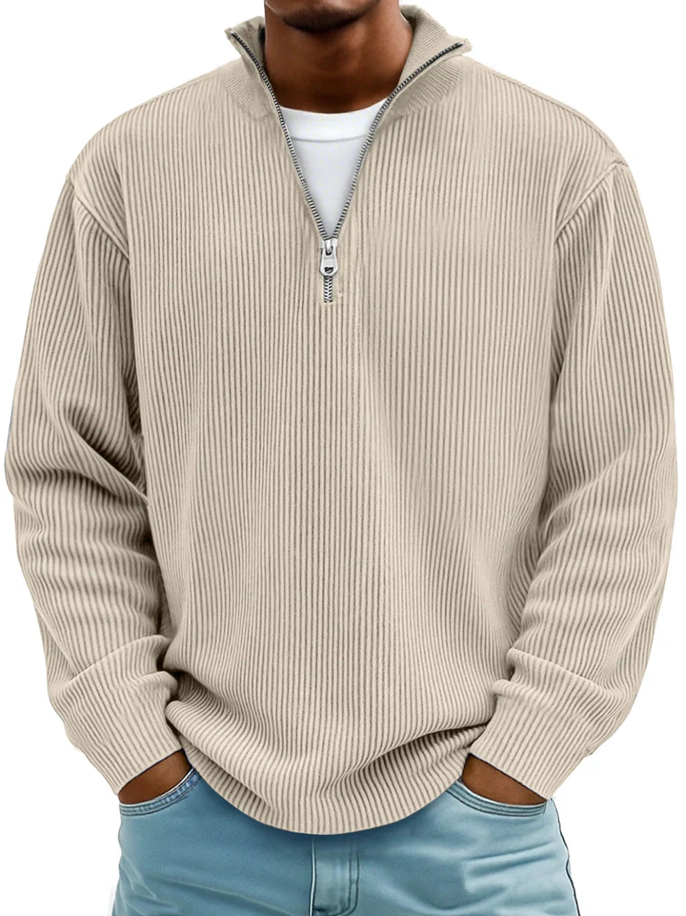 mens-ribbed-knit-pullover-sweater-with-quarter-zip-and-stand-collar-5