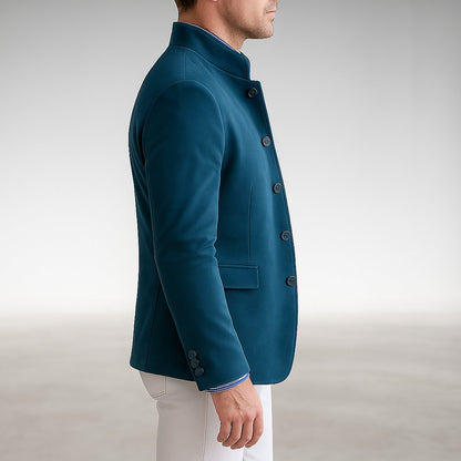 Blazer for men with mandarin collar and buttons
