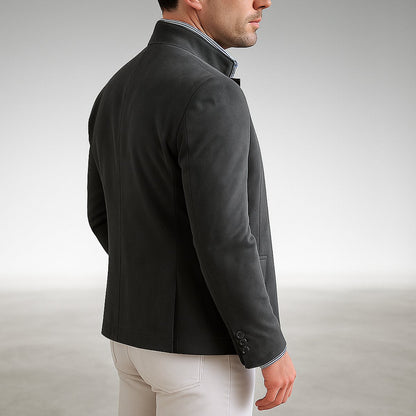 Blazer for men with mandarin collar and buttons