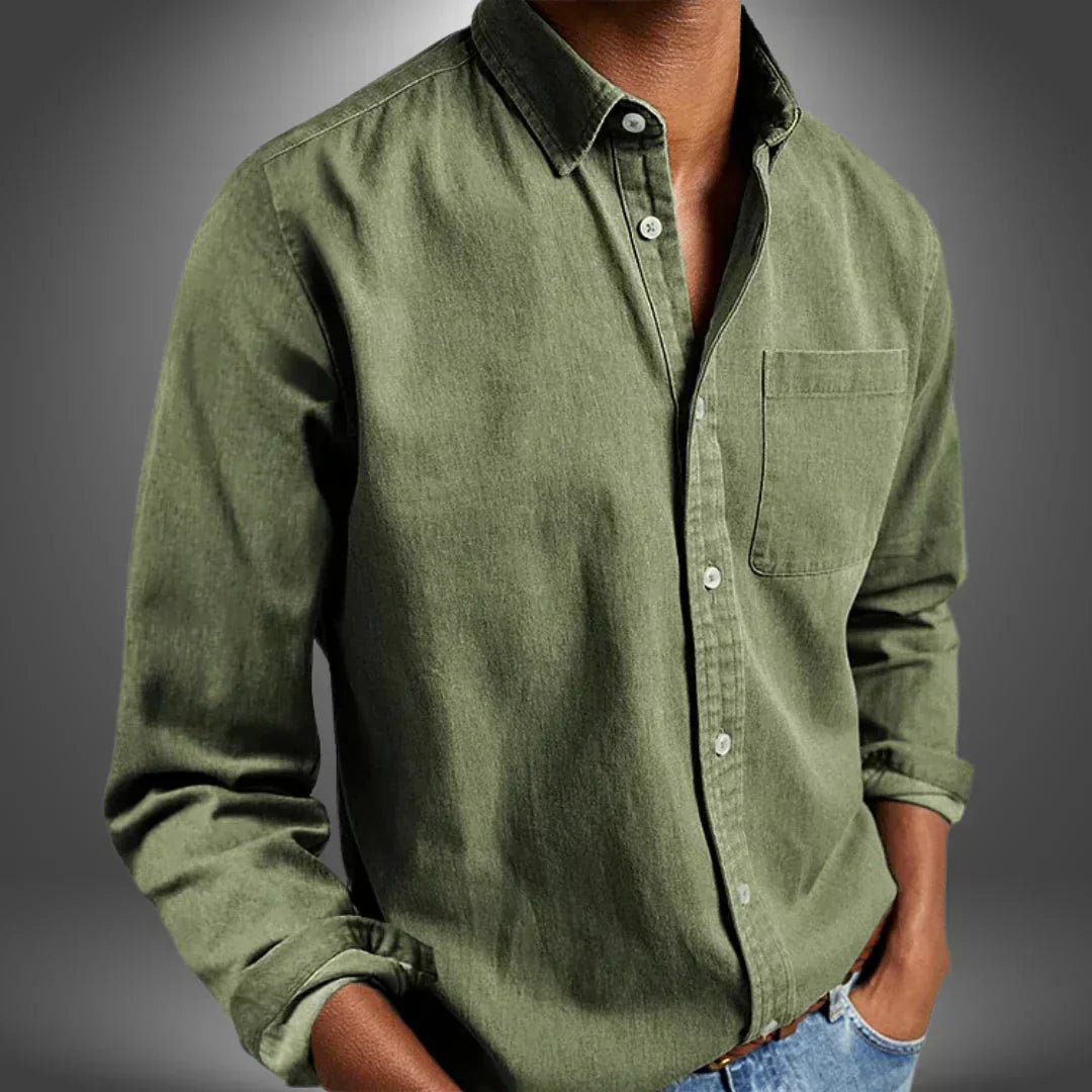 mens-woven-button-front-shirt-with-spread-collar-and-chest-pocket-2