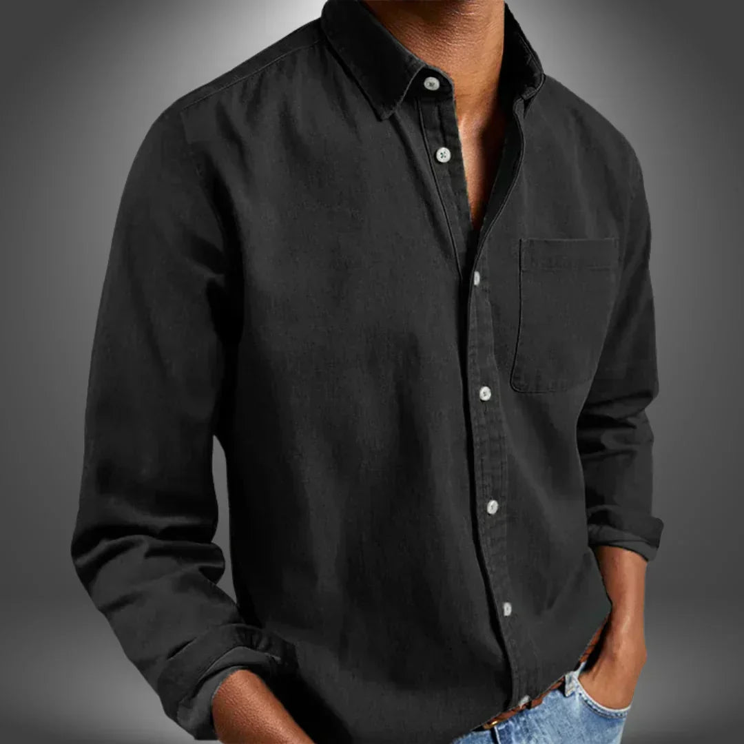 mens-woven-button-front-shirt-with-spread-collar-and-chest-pocket-7