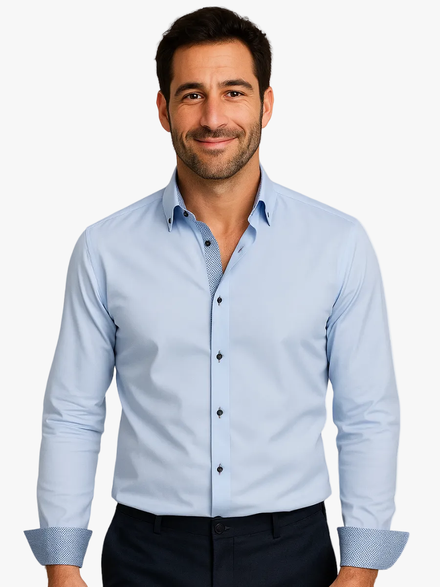 mens-woven-button-up-shirt-with-pattern-lined-collar-and-cuffs-1
