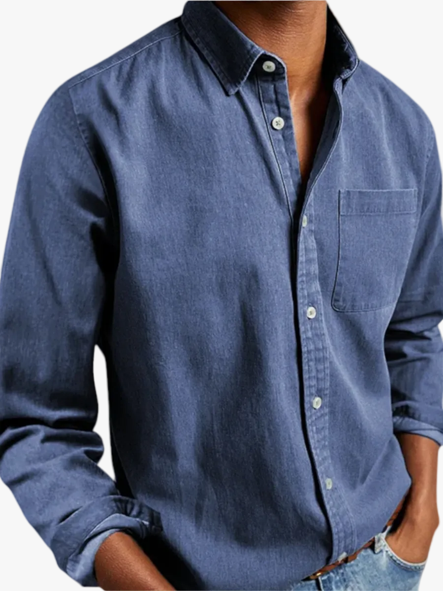 mens-woven-button-up-shirt-with-point-collar-and-chest-pocket-1