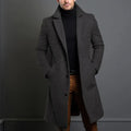 Michael | Long Trench Coat with Lapel Collar