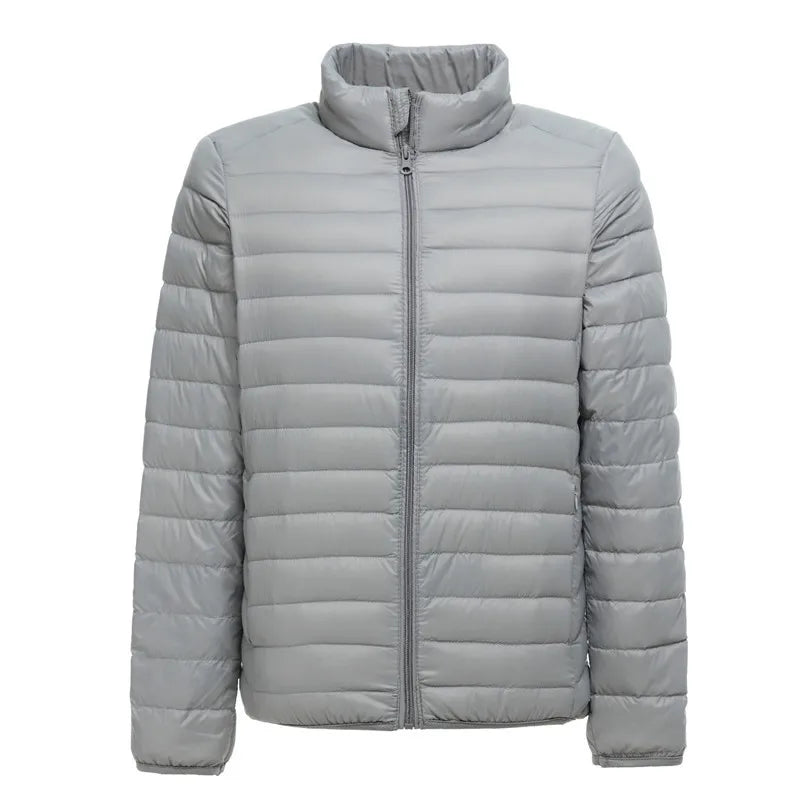 Men's water resistant packable puffer jacket - gray