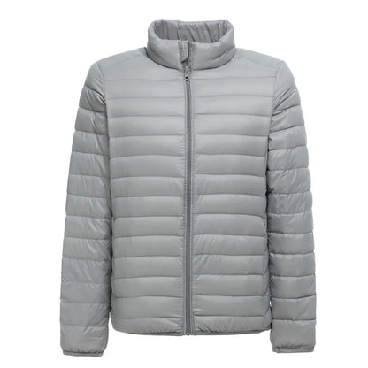 Men's water resistant packable puffer jacket - gray