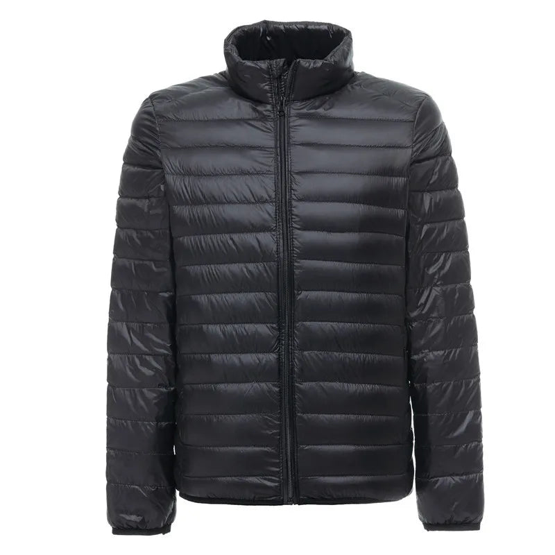 Men's water resistant packable puffer jacket - balck