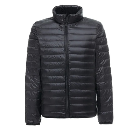 Men's water resistant packable puffer jacket - balck