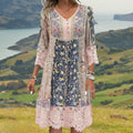 Naya | Draped Floral Midi Dress