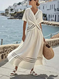 Nephele | Tailored Draped Midi Dress