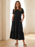 Nessa | Relaxed Tiered Midi Dress