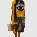 Novah | Elegant Abstract Midi Dress