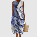 Oceane | Wrap Sleeveless Midi Dress