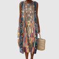 Odelina | Geometric Wrap Midi Dress