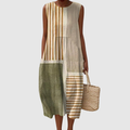 Oleanne | Geometric Wrap Midi Dress
