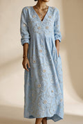 Amabella | Floral Print Relaxed Midi Dress