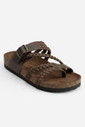 Hayleigh | Braided Buckle Cork Flat Sandals