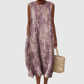 Oriolus | Floral Sleeveless Midi Dress