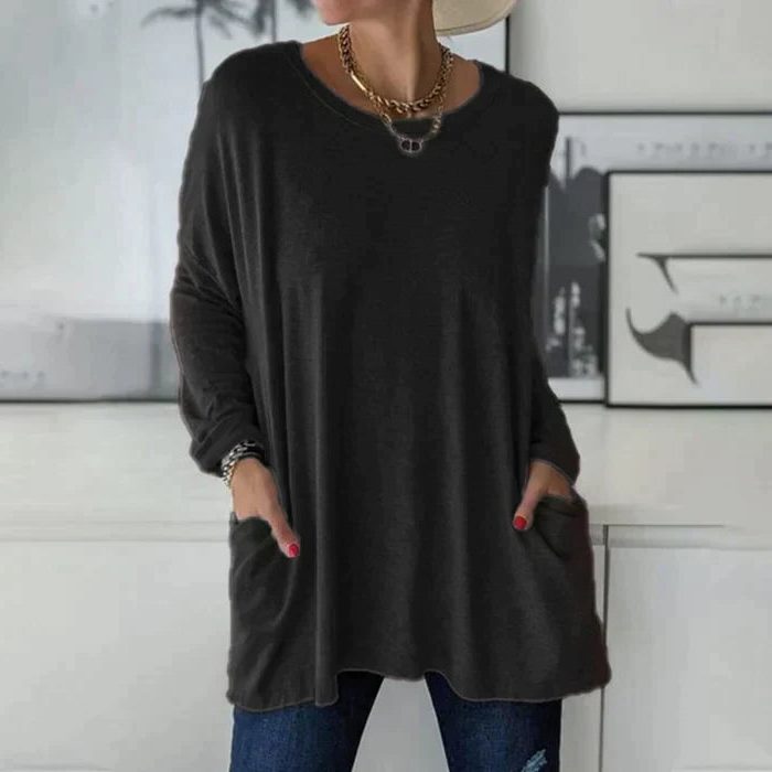 Anemone - Oversized Tunic Top with Pockets