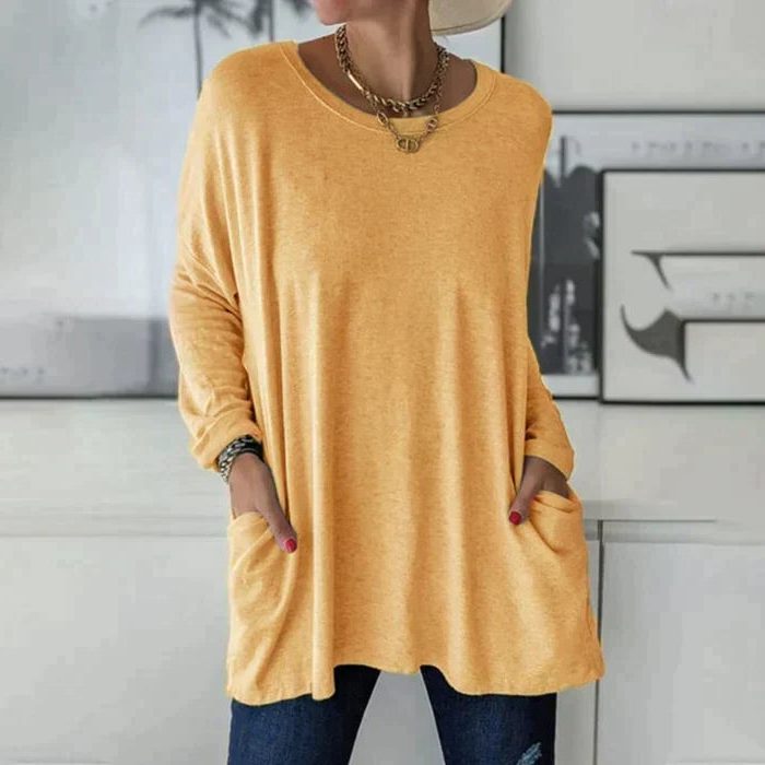Anemone - Oversized Tunic Top with Pockets