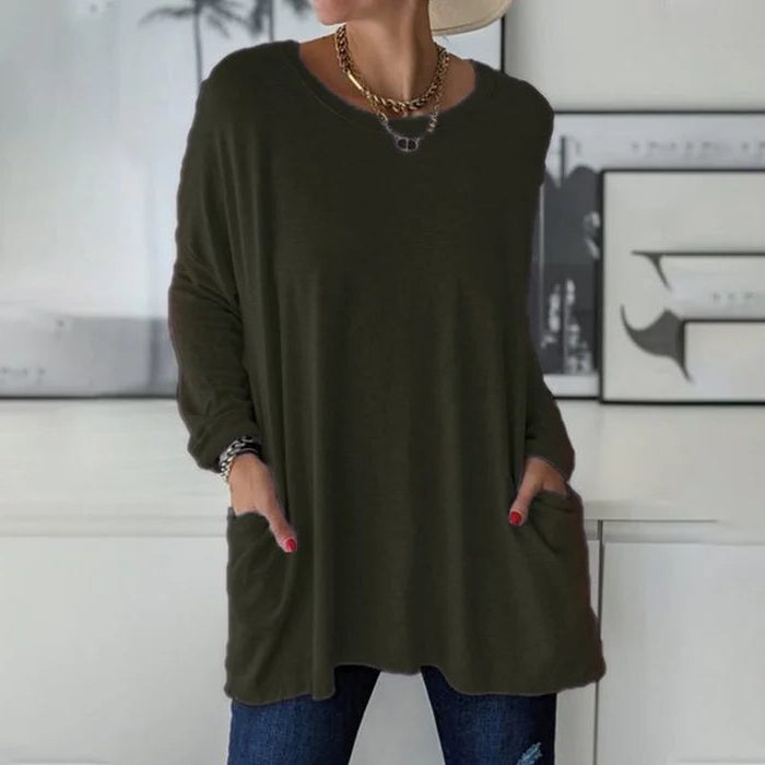 Anemone - Oversized Tunic Top with Pockets