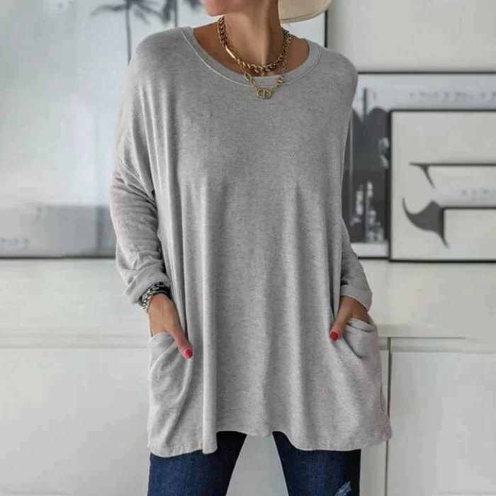 Anemone - Oversized Tunic Top with Pockets