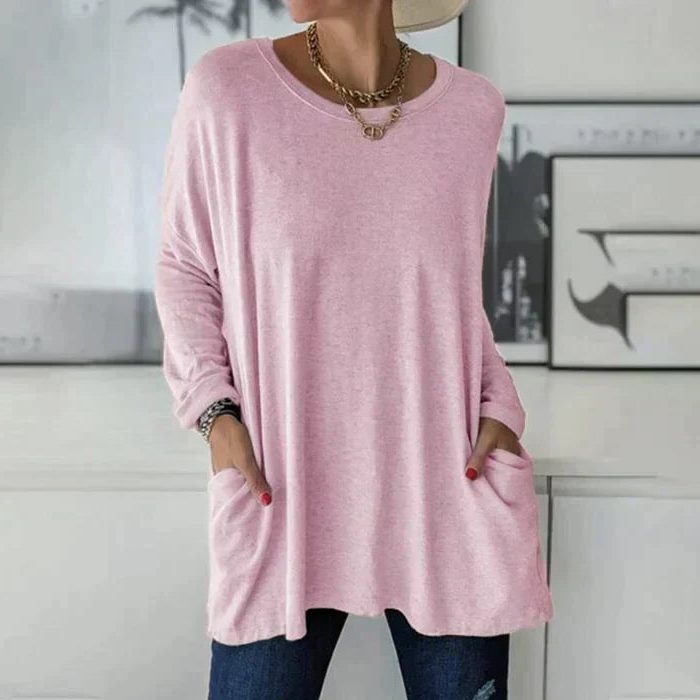 Anemone - Oversized Tunic Top with Pockets